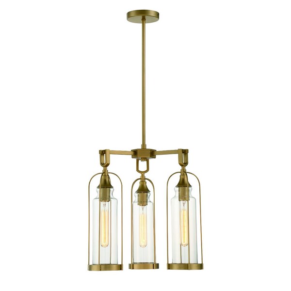 Eurofase Yasmin Farmhouse 35" Oval Outdoor 6-Light Oval Chandelier, Aged Gold/Hand Blown Glass 42728-027 - main